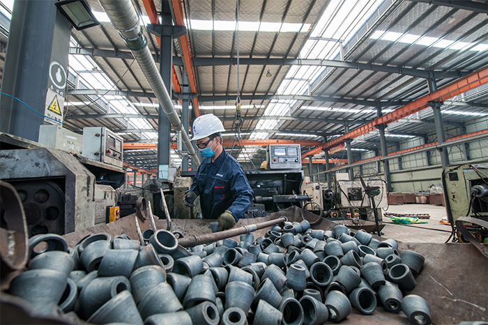 崇左网架配件-锥头加工车间